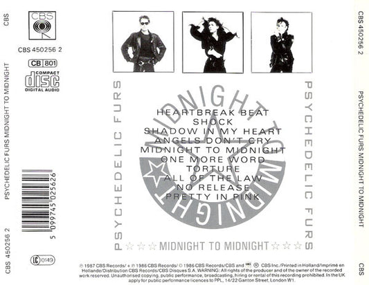 The Psychedelic Furs : Midnight To Midnight (CD, Album)
