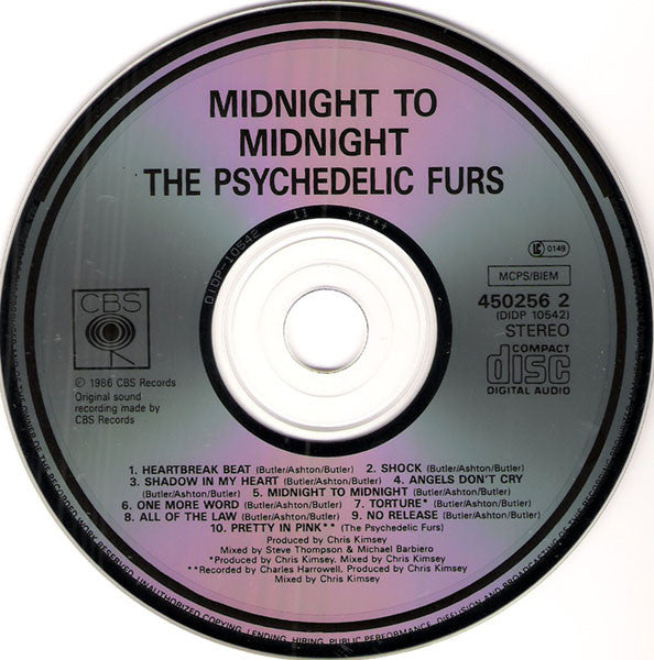 The Psychedelic Furs : Midnight To Midnight (CD, Album)