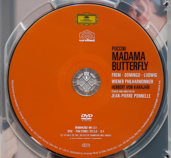 Giacomo Puccini / Mirella Freni · Placido Domingo · Christa Ludwig / Wiener Philharmoniker, Herbert von Karajan , Staged And Directed By Jean-Pierre Ponnelle : Madama Butterfly (DVD-V, Copy Prot., RE, Multichannel, NTSC)