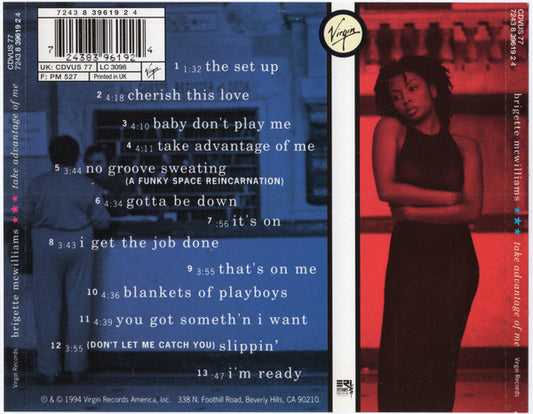 Brigette McWilliams : Take Advantage Of Me (CD, Album)