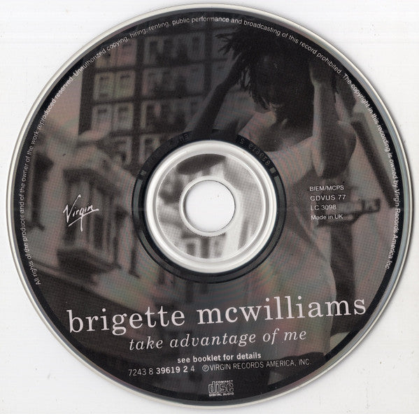 Brigette McWilliams : Take Advantage Of Me (CD, Album)