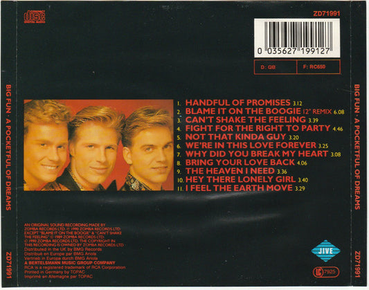 Big Fun : A Pocketful Of Dreams (CD, Album)