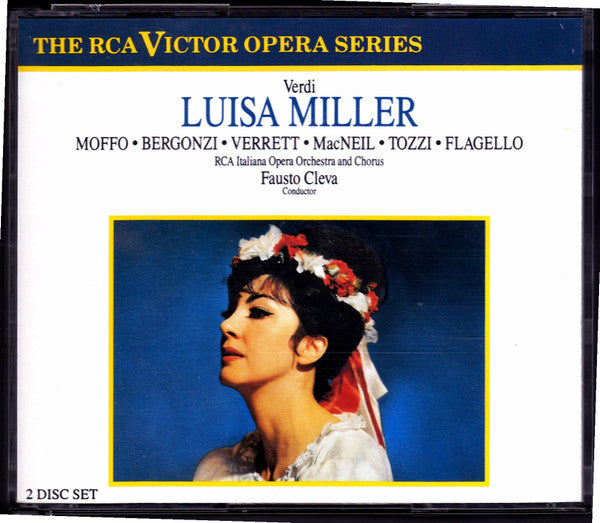 Giuseppe Verdi - Anna Moffo, Carlo Bergonzi, Shirley Verrett, Cornell MacNeil, Giorgio Tozzi, Ezio Flagello, RCA Italiana Opera Orchestra And RCA Italiana Opera Chorus, Fausto Cleva : Luisa Miller (2xCD, Album, RE, RM)