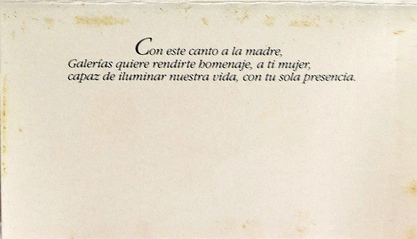 Various : Canto A La Madre (Cass, Comp, Promo)