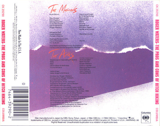 Roger Waters : The Pros And Cons Of Hitch Hiking (CD, Album, RE, CRP)