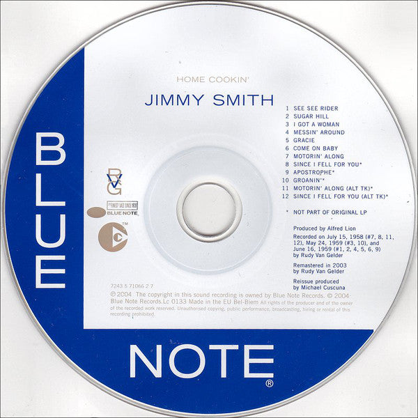 Jimmy Smith With Percy France / Kenny Burrell / Donald Bailey : Home Cookin' (The Incredible Jimmy Smith) (CD, Album, Copy Prot., RE, RM)