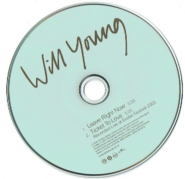 Will Young : Leave Right Now (CD, Single, Car)