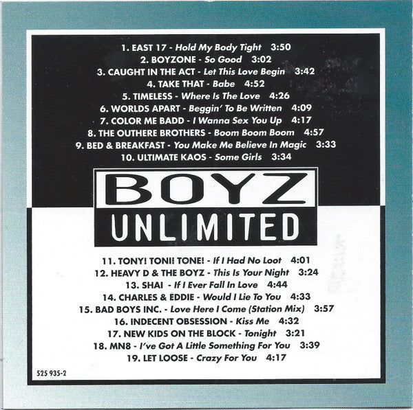 Various : Boyz Unlimited (CD, Comp)