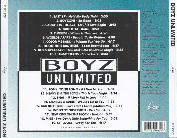 Various : Boyz Unlimited (CD, Comp)