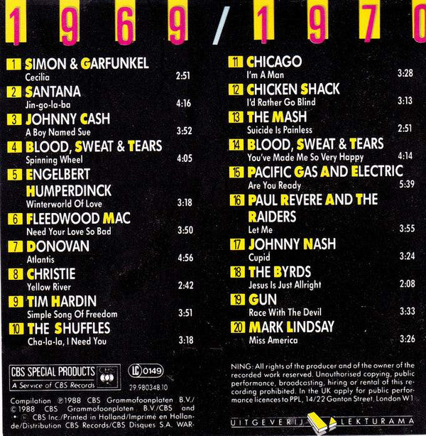 Various : 25 Jaar Popmuziek - 1969/1970 (2xLP, Comp, Gat)