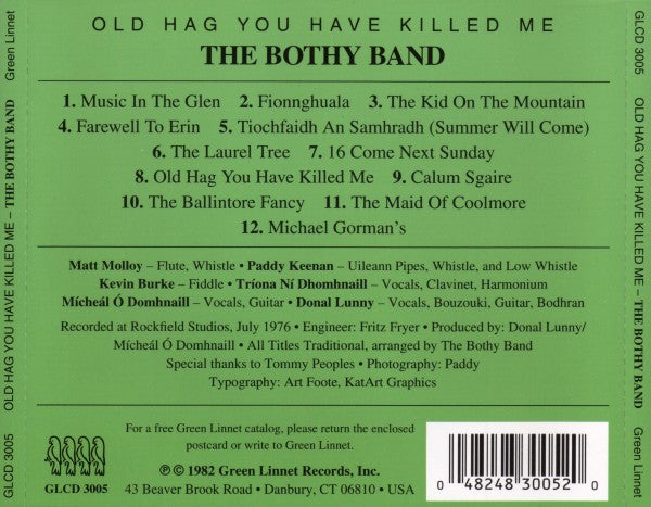 The Bothy Band : Old Hag You Have Killed Me (CD, Album, RE)