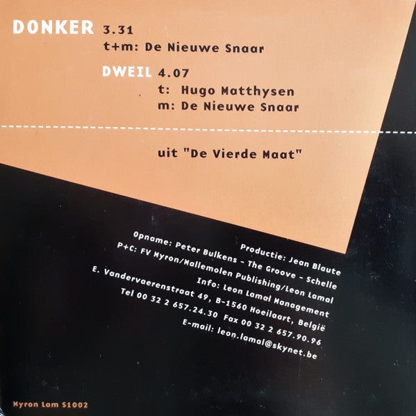 De Nieuwe Snaar : Donker / Dweil (CD, Single)