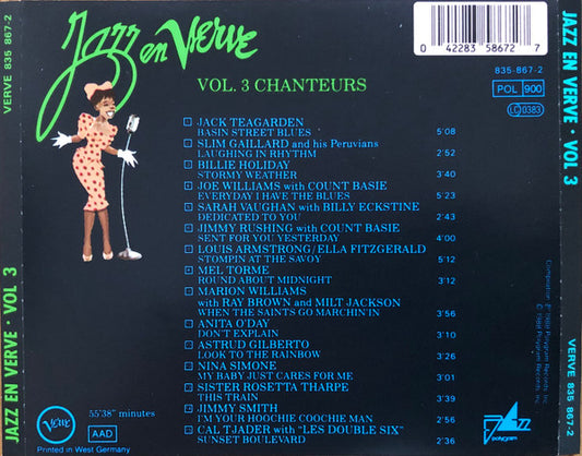 Various : Jazz En Verve Vol. 3  - Chanteurs (CD, Comp)