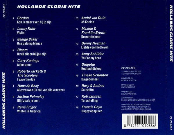 Various : Hollands Glorie Hits (CD, Comp)