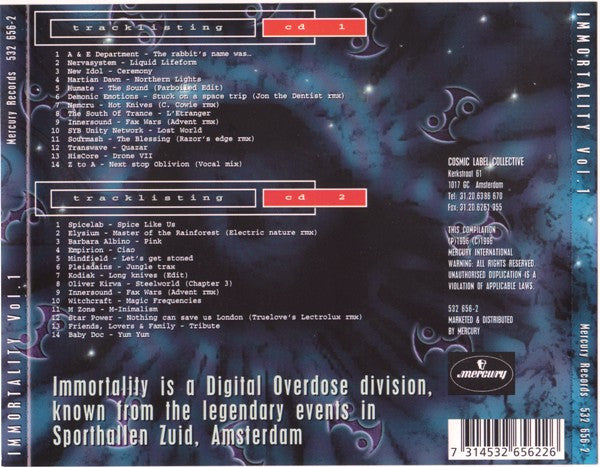 Various : Immortality Vol.1  (2xCD, Comp, P/Mixed)