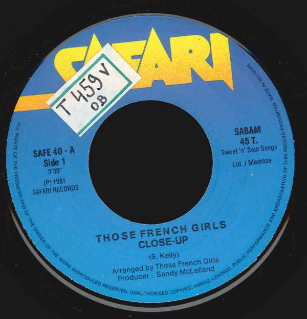 Those French Girls : Close-Up (7", Single)