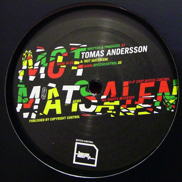 Tomas Andersson : Mot Matsalen! / Dubbel Problematik (12")