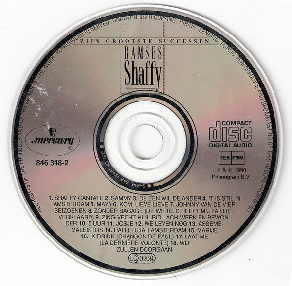 Ramses Shaffy : Zijn Grootste Successen (CD, Comp)