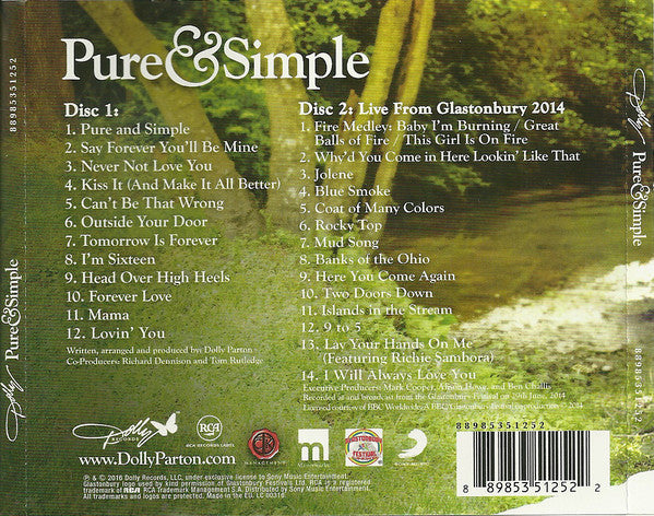 Dolly Parton : Pure & Simple (2xCD, Album)