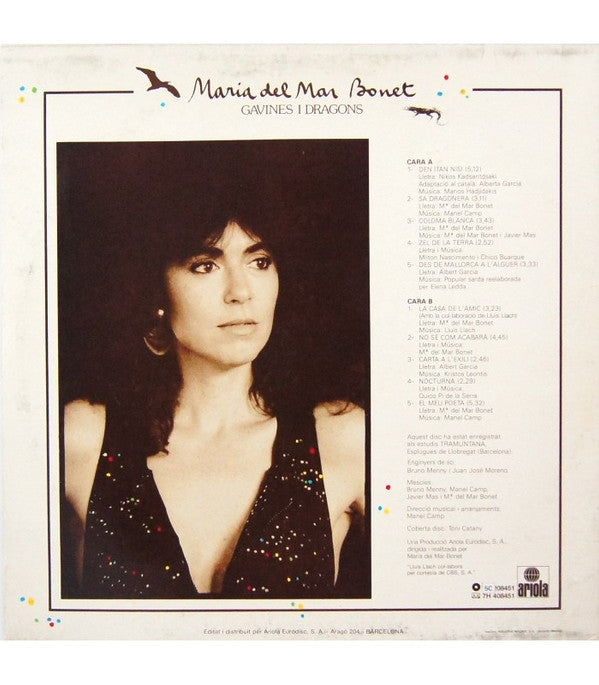 Maria Del Mar Bonet : Gavines I Dragons (LP, Album)