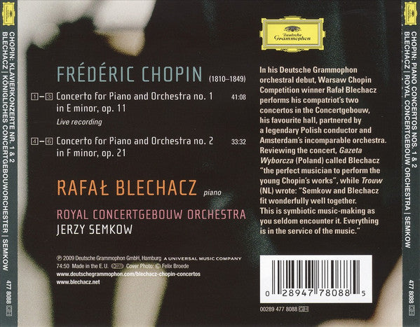 Frédéric Chopin - Rafał Blechacz, Concertgebouworkest, Jerzy Semkow : The Piano Concertos (CD, Album)
