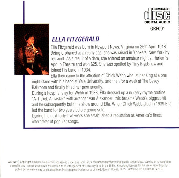 Ella Fitzgerald : Big Boy Blue (CD, Comp)