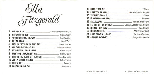 Ella Fitzgerald : Big Boy Blue (CD, Comp)