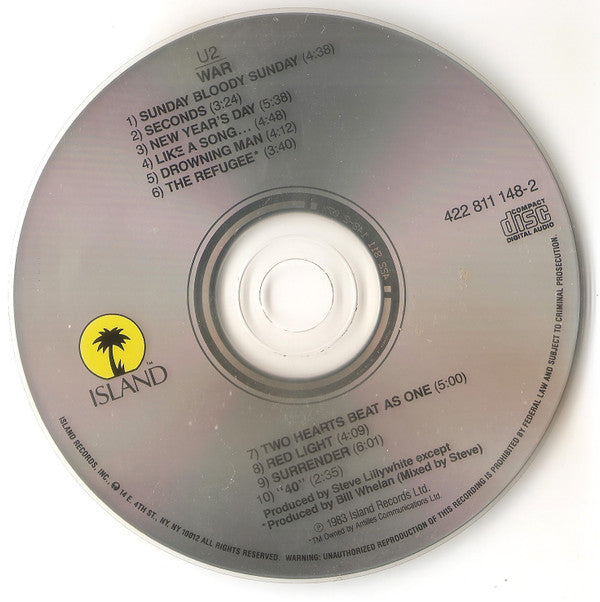 U2 : War (CD, Album, RE, RP)