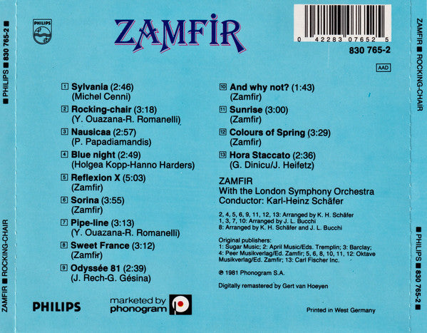Gheorghe Zamfir, London Symphony Orchestra : Rocking-Chair (CD, Album, RE, RM)