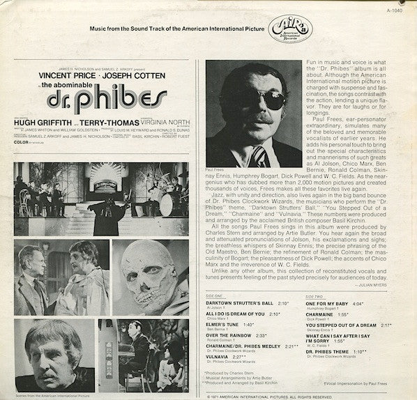 Basil Kirchin : The Abominable Dr. Phibes (Original Motion Picture Score) (LP, Album)