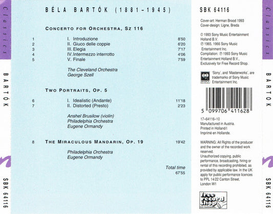 Bartók* : Bartók (CD, Album, Comp)