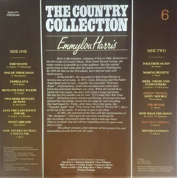 Emmylou Harris : The Country Collection - Emmylou Harris (LP, Comp)