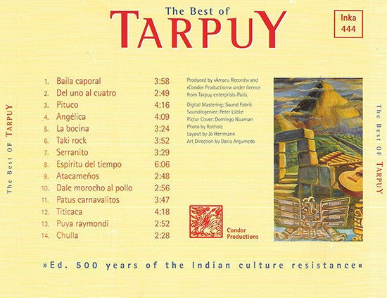 Tarpuy : Musica De Los Andes - The Best Of (CD, Comp)