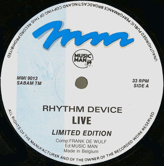 Rhythm Device : Live (12", S/Sided, Ltd, Mixed)
