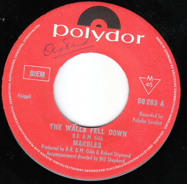 Marbles (3) : The Walls Fell Down / Love You (7", Single, Mono)
