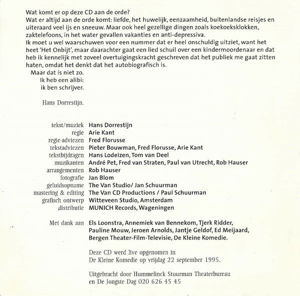 Hans Dorrestijn : Gesmolten IJsberen (CD, Album)