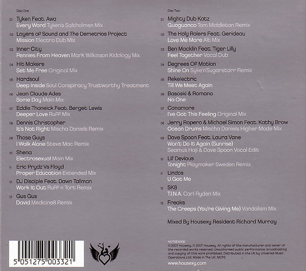 Various : Housexy - International (2xCD, Mixed)