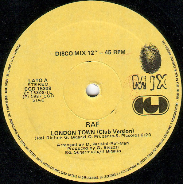 RAF (5) : London Town (Club Version) (12", Maxi)