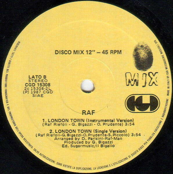 RAF (5) : London Town (Club Version) (12", Maxi)