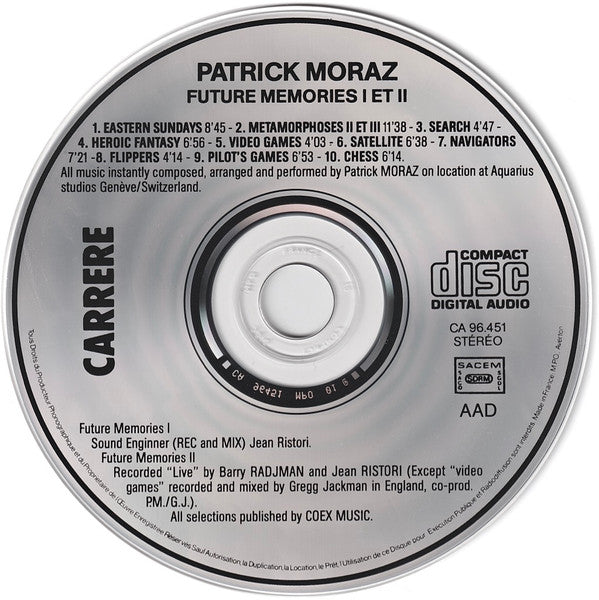 Patrick Moraz : Future Memories I & II (CD, Comp)