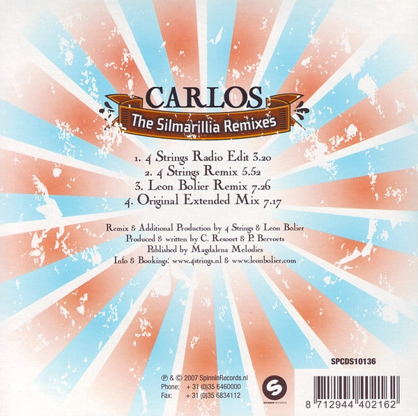 Carlos : The Silmarillia Remixes (CD, Single)