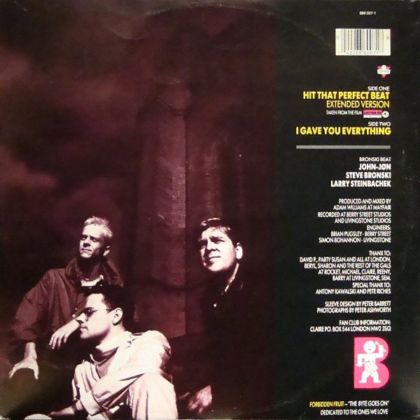 Bronski Beat : Hit That Perfect Beat (12", EP)