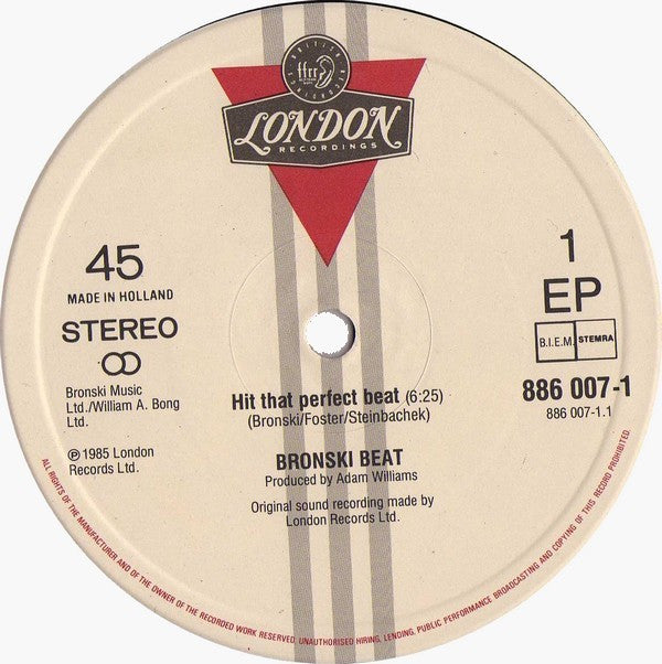 Bronski Beat : Hit That Perfect Beat (12", EP)