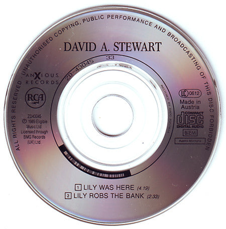David A. Stewart Featuring Candy Dulfer : Lily Was Here (CD, Mini, Single)