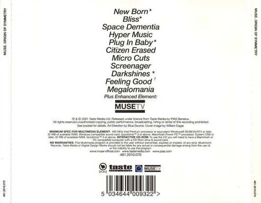 Muse : Origin Of Symmetry (CD, Album, Enh)