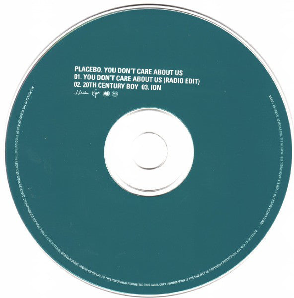 Placebo : You Don't Care About Us (CD, Single)