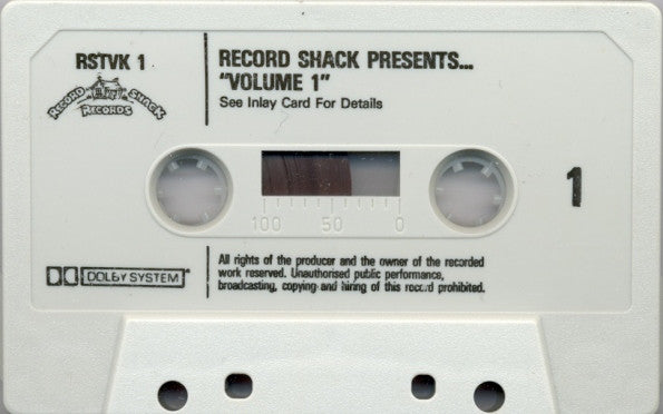 Various : Record Shack Presents Volume One (Cass, Comp, Mixed)
