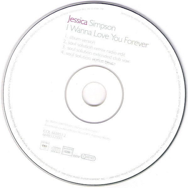 Jessica Simpson : I Wanna Love You Forever (CD, Maxi)