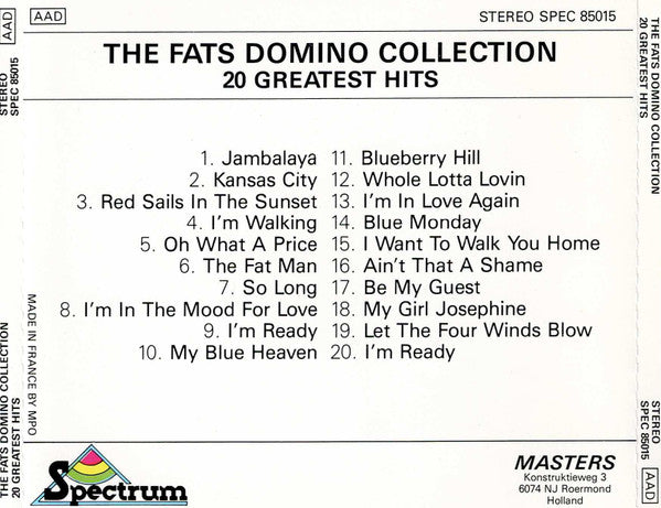 Fats Domino : The Fats Domino Collection - 20 Greatest Hits (CD, Comp)