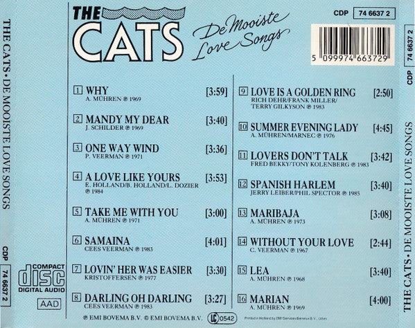 The Cats : De Mooiste Love Songs (CD, Comp)